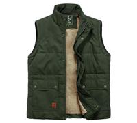 Btmpmcs Hommes Hiver Polaire Chaud Gilet Sans Manches Multipoches Veste Légère Bodywarmer Outdoor Manteaux Épais Doudoune Matelassé Pour Pêche Reporter Randonnée Sport