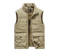 Btmpmcs Hommes Hiver Polaire Chaud Gilet Sans Manches Multipoches Veste Légère Bodywarmer Outdoor Manteaux Épais Doudoune Matelassé Pour Pêche Reporter Randonnée Sport