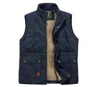 Btmpmcs Hommes Hiver Polaire Chaud Gilet Sans Manches Multipoches Veste Légère Bodywarmer Outdoor Manteaux Épais Doudoune Matelassé Pour Pêche Reporter Randonnée Sport