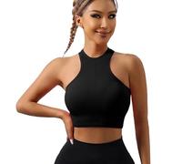 Btofellin Débardeur sans Manches Femme Débardeur d'été Y4k Gilet décontracté Crop Top Sportif T-Shirt sans Manches Gilet Solide à côtes