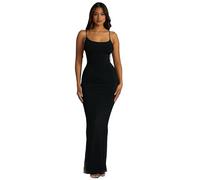 Btofellin Femme Été Maxi Robe Femme Dos Nu Sexy Spaghetti Côtes Bodycon Longue Robe Élégante Courbe sans Manches Clubbing Cocktail Party Robes Y4k Vêtements Esthétiques