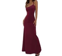Btofellin Robes Femme sans Manches Bretelles Spaghetti Robe Longue Eté Solid Slim Fit Y8K Robe Sexy Queue de Poisson Bodycon Soirée Fête Robes Maxi for Discoteca Cocktail Club
