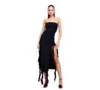 Btofellin Robes Sexy pour Femmes Robes Bandeau Elégantes sans Manches Robe Longue sans Bretelles Robe Longue de Club Manches à la Coupe Ajustée et Froncée