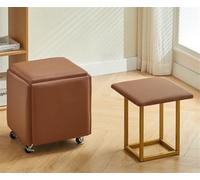 BTOIASYHF 5 en 1 Nidage Ottoman Cube Chaise, Tabouret Cubes, Tabouret De Pied Mobile, Canapé Empilable Chaise Tabourets, Chaise Roulante pour Salon Chambre À Coucher