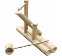 BTOIASYHF Kit De Fontaine d'eau De Jardin Zen De Décoration en Bambou, Finition Lisse en Bambou Fonction d'eau Boîtier Réglable avec Pompe, Idéal pour Une Utilisation Intérieure Et Extérieure