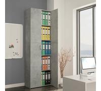 BTOIASYHF Office Cabinet, Storage Cabinet with 2 Doors and 5 Shelves, for Office, Living Room and School, Office Bookcases, 60 x 32 x 190 cm, Black