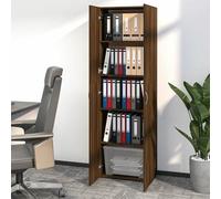 BTOIASYHF Office Cabinet, Storage Cabinet with 2 Doors and 5 Shelves, for Office, Living Room and School, Office Bookcases, 60 x 32 x 190 cm, Black