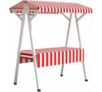 BTOIASYHF Panier De Fournisseur Portable avec Roues - Kiosque De Stalle De Marché Pliable pour Hot Dogs, Crème Glacée, Bonbons Et Desserts - Étagère De Vente Extérieure