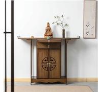 BTOIASYHF Table d'autel de méditation en Bambou, Armoire Pooja avec tiroir et Rangement, Banc de prière, Niche de Bouddha Chinois pour Petits espaces