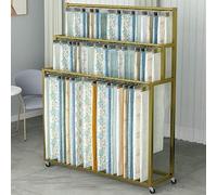 BTOIASYHF Unité De Stockage De Rouleau Textile avec Roues, Grand Chariot D'affichage en Tissu Textile, Supports D'affichage en Tissu, Cadre en Acier Audacieux pour Vêtements/Foulards