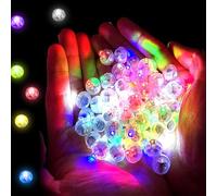 BTONGE 100 PCS LED Ballons Lampes, Mini Ballons Lumineux à LED Boule, Rond Balloon Lumière Multicouleur pour Noël, Nouvel An, Mariage, Intérieure Extérieure, Décoration de Fête de Halloween