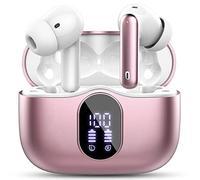 Btootos Écouteurs Bluetooth 5.3, Écouteur sans Fil avec 4 ENC Réduction Antibruit Mic Casque Bluetooth Hi-FI Son Stéréo, 36 Heures Durée de Lecture, IP7 Etanche, Écran LED, Contrôle Tactile