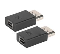 BTOSEP Adaptateur Displayport vers Mini Displayport 8K, Conception Compacte | Portable, haute résolution 7680 x 4320, prend en charge deux écrans, adapté à la TVHD