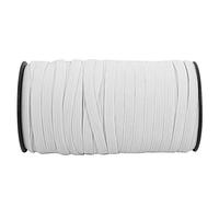 BTOSEP Bande élastique de 8mm, 100 Mètres, Accessoire de Couture, Tricot Plat, Artisanat élastique pour Vêtements, Bricolage (Blanche)