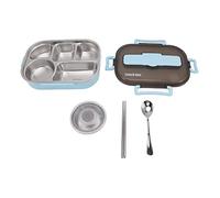 BTOSEP Boîte à Lunch Thermique avec 5 Compartiments (Bleue) | Matériau non toxique, passe au -ondes, portable, idéal pour les adultes et les enfants.