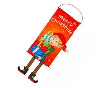 BTOSEP Drapeau de Noël Décoratif, Vertical, à Suspendre au Mur, pour Jardin, Bureau, école, Magasin (Elfe)