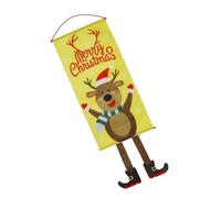 BTOSEP Drapeau de Noël Décoratif, Vertical, à Suspendre au Mur, pour Jardin, Bureau, école, Magasin (Wapiti)