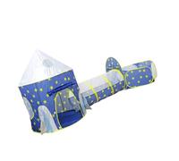 BTOSEP Ensemble de 3 pièces pour bébé - Tente de jeu colorée pour s'amuser en intérieur - Polyester 190T de qualité supérieure - À partir de 3 ans - Rangement facile (costume bleu en trois pièces)