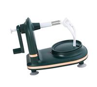 BTOSEP Éplucheur Manuel Rotatif en Acier Inoxydable, Gadget de Cuisine avec 2 Têtes de de Rechange pour Poires et Agrumes (Vert foncé)