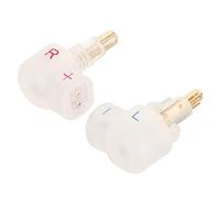 BTOSEP EXK Adaptateur de câble mâle vers femelle de 0,78 mm à 2 broches, connecteur compact de qualité sonore pour casque EXK, modélisation DIY, 1 paquet (transparent)