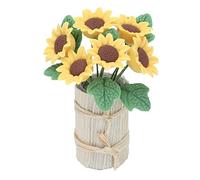 BTOSEP Fleurs miniatures, tournesol mignon, plantes de maison de poupée exquises et durables pour la décoration de la maison, en argile - 1 unité