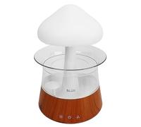 BTOSEP Humidificateur en forme de nuage de pluie, joli diffuseur de lumière à 7 couleurs changeantes pour un sommeil relaxant, maison, bureau, ABS, 300 ml (grain de bois)