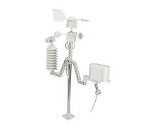 BTOSEP Instrument de prévision météo pour le jardin, mesure météo précis avec vitesse du vent, précipitations, température, humidité pour la maison et le bureau, 5 V