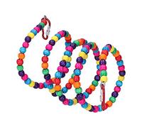 BTOSEP Jouet à bascule pour oiseaux, corde à mâcher flexible et colorée pour perroquets et oiseaux, 1,5 m, design en plastique robuste
