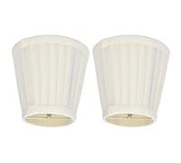 BTOSEP Lot de 2 petits abat-jours à clipser sur les ampoules, en tissu élégant pour appliques murales et études, 9,2 x 14 x 13 cm (PX30)