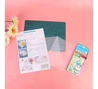 BTOSEP Lot de 2 planches à découper A4 avec 12 pinceaux pour adultes Motif coloré