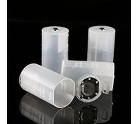BTOSEP Lot de 4 adaptateurs de convertisseur de piles AA vers D, support de batterie durable et pratique pour l'électronique et les urgences, matériau , blanc