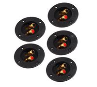 BTOSEP Lot de 5 caissons de basses ronds durables pour voiture, camping-car, yacht, audio, noir, ABS en alliage de zinc