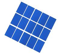 BTOSEP Lot de 50 cartes de visite en aluminium, gravées au laser, imperméables et durables, pour professionnels, 54 x 86 mm, bleu