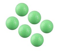 BTOSEP Lot de 6 balles de golf phosphorescentes à double couche pour l'entraînement du soir en caoutchouc durable et résine