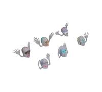 BTOSEP Lot de 6 mini marionnettes à doigts mignonnes en PVC pour Halloween