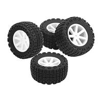 BTOSEP Pneus de Voiture 1/10 RC pour des Performances Tout-Terrain (Blanc | Haute résistance à l\'abrasion, Installation facile, Pneus caoutchoutés, Compatible avec HIMOTO DREKKER