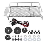 BTOSEP Porte-Bagages RC en Métal avec Lumière LED pour Modèles MN (Argent) | Construction durable, s\'adapte à plusieurs versions MN, facile à monter, conception de simulation vive