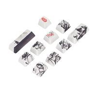 BTOSEP Processus de sublimation PBT, motif clair, 10 touches, touches de clavier DIY, finition soignée, pour la plupart des claviers mécaniques