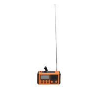 BTOSEP Radio Multifonction Solaire à Manivelle, Haut-Parleur BT, Source d'alimentation de Grande capacité pour éclairage Extérieur d'urgence (Orange)