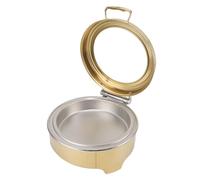 BTOSEP Réchaud à buffet en acier inoxydable avec couvercle visible pour restaurant d'hôtel, chauffage électrique, capacité de 6 l, chafing dish portable (plaqué or)