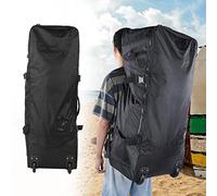 BTOSEP Sac de kayak robuste pour planche de surf avec dos en mousse respirante et roulettes simples pour le rangement en plein air, capacité de 140 l, 105 x 45 x 30 cm