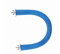 BTOSEP Support à jouets pour perroquet avec surface rugueuse pour tailler les becs et les clous pour oiseaux décoratifs en bois naturel et sable (bleu)