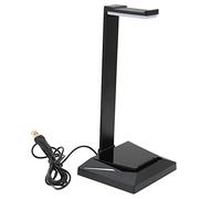 BTOSEP Support de casque RVB avec ports USB et de type C pour joueurs, matériau ABS de qualité supérieure, support de téléphone portable pratique, 26,7 x 11,7 x 14,5 cm