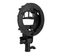 BTOSEP Support robuste de type S pour support, polyvalent et petit, conçu pour flash et réflecteur, noir, 1 unité