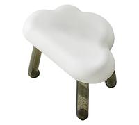 BTOSEP Tabouret en Forme de Nuage pour Enfants, Haut, Jambe Transparente, Tabouret en Plastique Délicat, Cadeau, Décoration de la Maison (Blanche)
