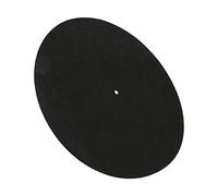 BTOSEP Tapis en laine pour tourne-disque pour réduire les vibrations et l'électricité statique avec une qualité sonore améliorée pour tourne-disque Noir 290 mm