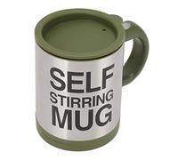 BTOSEP Tasse à mélange automatique en acier inoxydable 400 ml facile à utiliser d'une seule main pour café et boissons (feuillage)
