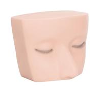BTOSEP Tête de mannequin de cils durable à 3 couches pour débutants, en silicone souple, 116 x 90 x 72 mm, parfaite pour les établissements d'entraînement (couleur peau blanche)