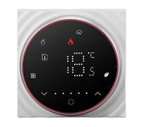 BTOSEP Thermostat intelligent, contrôle de chauffage numérique programmable pour la maison, horaire d'une semaine, affichage LED, design fin (noir)