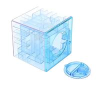 BTOSEP Tirelire Innovante, Boîte d'épargne de Pièces de Labyrinthe (Bleue) | Jeu amusant, développe les compétences logiques, favorise la patience, adapté aux enfants